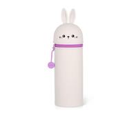 Legami - Kawaii Astuccio Scuola 2 in 1 in Morbido Silicone, Tema Bunny, Portapenne da Tavolo, Chiusura con Cerniera, Penne Pastelli Pennarelli, H 18.5 cm