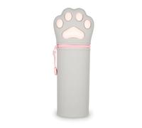 Legami - Kawaii Astuccio Scuola 2 in 1 in Morbido Silicone, Tema Kitty Paw, Portapenne da Tavolo, Chiusura con Cerniera, Penne Pastelli Pennarelli, H 18.5 cm