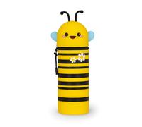 Legami - Kawaii School Pencil Case 2 in 1 Soft Silicone, Table Pen Holder, Zippe
