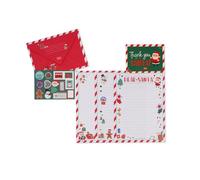 Legami - Kit per Lettera a Babbo Natale, Set Lettera Unisex, Contiene Busta, Lettere Da Compilare, Cartolina, Foglio Adesivi, Dettagli in Lamina-Glitter, Carta Certificata FSC