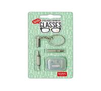 Legami - Kit Ripara Occhiali, SOS Glasses, H 9 cm, in Plastica e Metallo, Mini Cacciavite Portachiavi con Punta a Croce e una Piatta di 1,7 mm, 6 Viti, 2 Protezioni Sostitutive per il Naso
