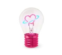 Legami Lampada da Tavolo a forma di Lampadina, Ricaricabile con Cavo USB, Senza Fili, Bulb Fiction, Tema Saturno