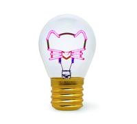 Legami - Lampada da Tavolo a forma di Lampadina, Ricaricabile con Cavo USB, Senza Fili, Bulb Fiction, Tema Kitty, 6.8 x 10.3 cm