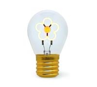 Legami - Lampada da Tavolo a forma di Lampadina, Ricaricabile con Cavo USB, Senza Fili, Bulb Fiction, Tema Daisy, 6.8 x 10.3 cm