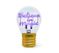 Legami - Lampada da Tavolo a forma di Lampadina, Ricaricabile con Cavo USB, Senza Fili, Bulb Fiction, Tema Believe in Magic, 6.8 x 10.3 cm
