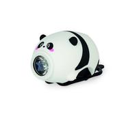 Legami - Luce Anteriore per Bicicletta con Campanello, Tema Panda, Cinturino regolabile, 3 modalità di Luce, 5 Modalità di Suono, Cavo di Tipo C incluso, Ricaricabile, Resistente all'Acqua