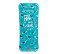Legami - Materassino gonfiabile, con Glitter, 2 Camere d'aria, Include toppa, 80x175 cm, Tema Sea turtle