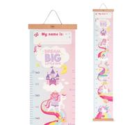 Legami - Metro da Parete Dream Big Little One, Metro da appendere per misurare l'Altezza dei Bambini, fino a 160 cm, 41 Stickers inclusi, con Listelli in Legno, Tema Unicorn