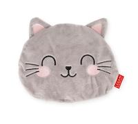 Legami - Mini Cuscino Termico con Semi di Lino, Warm Cuddles, in Semi di Lino, Profumo di Lavanda, Poliestere e Cotone, Dona Relax, Tema Kitty, Uso in Microonde o in Frigo, 18 x 19 x 2,5 cm
