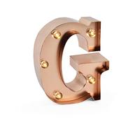 Legami-Mini Decorativa Luminosa, Gancio Posteriore per Appendere Muro, Tasto ON/off, 3 Batterie già Incluse, Luce Color Bianco Caldo, Lettera G, LELI0007