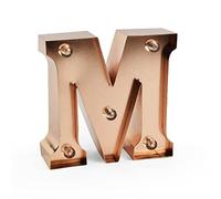 Legami-Mini Decorativa Luminosa, Gancio Posteriore per Appendere Muro, Tasto ON/off, 3 Batterie già Incluse, Luce Color Bianco Caldo, Lettera M, Medium, LELI0013