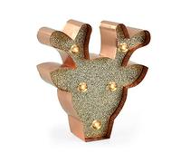Legami - Mini Luce Decorativa, 11x12 cm, Tema Reindeer, Gancio Posteriore per Appenderla, Tasto ON/OFF, 3 Batterie LR44 Incluse, Solo per uso Interno