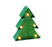 Legami - Mini Luce Decorativa, 8,3x10 cm, Tema Xmas Tree, Gancio Posteriore per Appenderla, Tasto ON/OFF, 3 Batterie LR44 Incluse, Solo per uso Interno