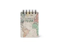 Legami Mini Notebook con Spirale 220 Pagine, Beige (Maps), 7 x 10 cm
