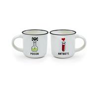 Legami MM0007, Espresso For Two, 2 Tazzine da Caffè in Porcellana New Bone China
