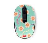 Legami - Mouse Wireless con Ricevitore USB Ultra Compatto, Tema Daisy, 3 Opzioni di Velocità, Materiale ABS, Connessione Wireless fino a 10 m