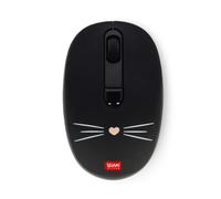 Legami - Mouse Wireless con Ricevitore USB Ultra Compatto, Tema Kitty, 3 Opzioni di Velocità, Materiale ABS, Connessione Wireless fino a 10 m