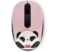 Legami - Mouse Wireless con Ricevitore USB Ultra Compatto, Tema Panda, 3 Opzioni di Velocità, Materiale ABS, Connessione Wireless fino a 10 m