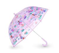 Legami - Ombrello per Bambini Dancin' In The Rain, Tema Fairy, Struttura Antivento, Apertura manuale, Chiusura in Tessuto con Spazio per Nome, Impugnatura a Gancio, 73x65 cm