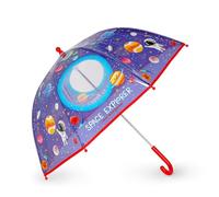 Legami - Ombrello per Bambini Dancin' In The Rain, Tema Space, Struttura Antivento, Apertura manuale, Chiusura in Tessuto con Spazio per Nome, Impugnatura a Gancio, 73x65 cm