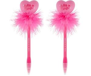 Legami - Penna a Sfera con Cuore Luminoso, Love is Magic, Inchiostro Rosa, Penna Led per Scrivere per Bambini e Adulti, Punta da 0,7 mm, Cuore (Confezione da 2)