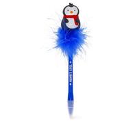 Legami - Penna a Sfera con Pinguino luminoso, Inchiostro Blu, Punta da 0,7 mm, per Bambini e Adulti, Tema Penguin, 3.5 x 20 cm