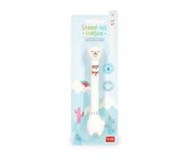 Legami Penna a Sfera Llama con Base - Stand-Ink Ovation - Tema Lama - Inchiostro Blu