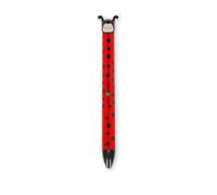 Legami - Penna Click&Clack a Due Colori, Tema Ladybug, Inchiostro Nero e Rosso, Penna a Scatto, Ideale per Scuola Ufficio Casa, Bicolore, Diametro Punta 1 mm