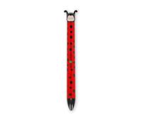 Legami - Penna Click&Clack a Due Colori, Tema Ladybug, Inchiostro Nero e Rosso, Penna a Scatto, Ideale per Scuola Ufficio Casa, Bicolore, Diametro Punta 1 mm