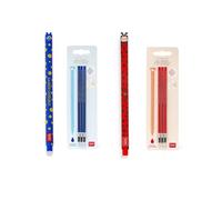 Legami - Penne Gel Cancellabili Monster & Ladybug + Ricariche Rosso/Blu