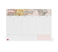 Legami - Planning da Scrivania, Smart Week, 34x24 cm, 55 Fogli Staccabili, Tema Travel, per Annotare Progetti, Appuntamenti, Impegni, Carta 80 g/m², Made in Italy