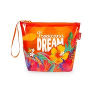 Legami - Pochette Spiaggia Donna, Borsa Mare Donna, Beach Pouch con Cerniera e Laccetto Laterale, Porta Costume e Accessori Mare, Trousse da Spiaggia Ideale per Ragazze, Donne, 20 x 16 cm
