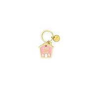 Legami - Portachiavi in Metallo Smaltato, What a Key Ring!, L 7 cm, in Zinco, Tema House, Portachiavi con Anello a spirale, Finitura Lucida, Colori Brillanti, Charm per Impreziosire la Borsa