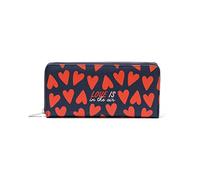 Legami - Portafoglio, What a Wallet!, 20x10 cm, Tema Heart, con 3 Scomparti, 12 Tasche per le Carte, 2 Tasche più Grandi per le Banconote e un Portamonete con Zip