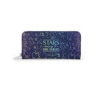 Legami - Portafoglio What Wallet!, Tema Stars, Chiusura a Cerniera, Materiale in Pu, 3 Scomparti, 12 Tasche Per Carte, Accessori Da Viaggio Donna, 20x10 Cm