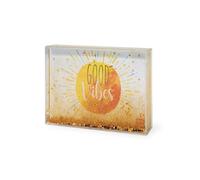 Legami - Portafoto con Glitter, 16x11 cm, in PC e Liquido, Variante Yellow Glitter, Portafoto da Tavolo, una Fotografia Sostituibile Inclusa