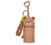 Legami - Portamonete con Portachiavi Mini Kawaii, Tema Teddy Bear, con Anello a Spirale, Moschettone e Laccio da Polso, in Silicone, 5 x 12 x 5 cm