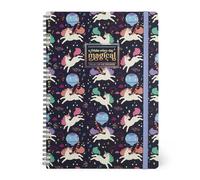 Legami - Quaderno a Righe con Spirale - Formato A4, Spiral Notebook Maxi, Contiene 1 Foglio di Adesivi, 160 Pagine Staccabili, in Carta FSC, Elastico di Chiusura, 21 x 29 cm, Tema Unicorn