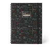 Legami - Quaderno Spiralato Maxi, A4, 204 Pagine staccabili, Elastico di chiusura, Taschina finale, in Carta certificata FSC®, Carta 100 g/m², 22x29,5 cm, Tema Genius