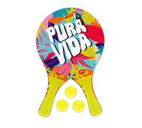 Legami - Racchette da Spiaggia, 2 Racchette e 3 Palline, Beach Rackets, Impugnatura ergonomica, Custodia Inclusa, per Adulti e Bambini, 23 x 38 cm