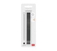 Legami - Refill per Penna Gel Cancellabile, Set 3 Pezzi, Altezza 13 cm, Inchiostro Termosensibile Nero, Punta 0,7 mm