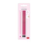 Legami - Refill per Penna Gel Cancellabile, Set 3 Pezzi, Altezza 13 cm, Inchiostro Termosensibile Rosa, Punta 0,7 mm