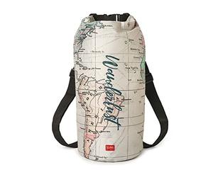 Legami - Sacca impermeabile, Chiusura ermetica, Cinghia removibile e regolabile inclusa, Leggera, Compatta, Facile da trasportare, 3 L, 23x39 cm, Tema Travel