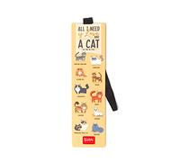 Legami - Segnalibro con Elastico Segnapagina, utile anche per tenere il Libro Chiuso, in Carta certificata plastificata, 4,7x17,5 cm, Tema Kitty