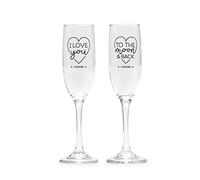 Legami - Set di 2 Flute da Champagne, Calici da vino, 150 ml