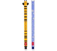 LEGAMI - Set di 2 penne gel cancellabili con inchiostro cancellabile termosensibile, gamma di colori dell'inchiostro e disegni a botte, punta da 0,7 mm, ape e ippopotamo