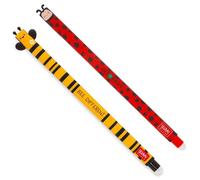 LEGAMI - Set di 2 penne gel, motivo Ladybug e ape, sfera all'estremità per rimuovere l'inchiostro, nero e rosso, sensibile alla temperatura, diametro punta 0,7 mm (Summer Vibes)