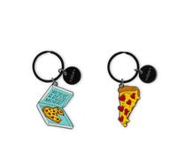 Legami Set di 2 Portachiavi in Metallo Smaltato What a Key Ring Motivo di Pizza