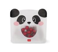 Legami - Set di 3 Buste per Alimenti, 3 Diverse Misure S, M, L, Sacchetti Richiudibili, Riutilizzabili, Lavabili in Lavastoviglie, Snack Bags Pratici, Panda
