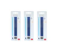 Legami - Set di 3 confezioni di ricariche per penna cancellabile, ogni confezione contiene 3 refill con inchiostro blu -rosso - verde